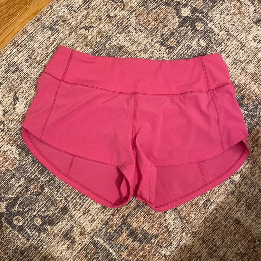 Lululemon Sonic pink speed up shorts